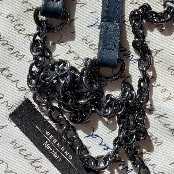 Weekend Max Mara Red and Blue Striped Bag - Picture 7 of 8